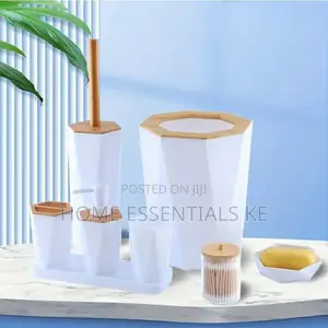 6pcs Bathroom Set -Gray,White Black*