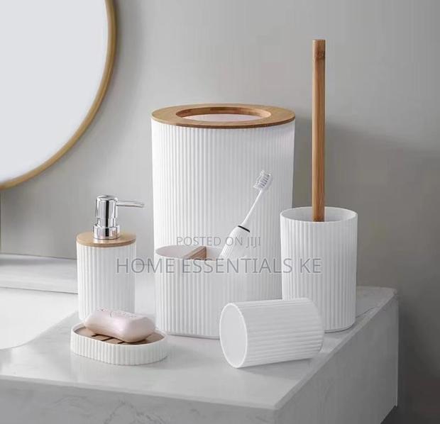 6pcs Bathroom Set -Gray,White Black* - thumbnail 8