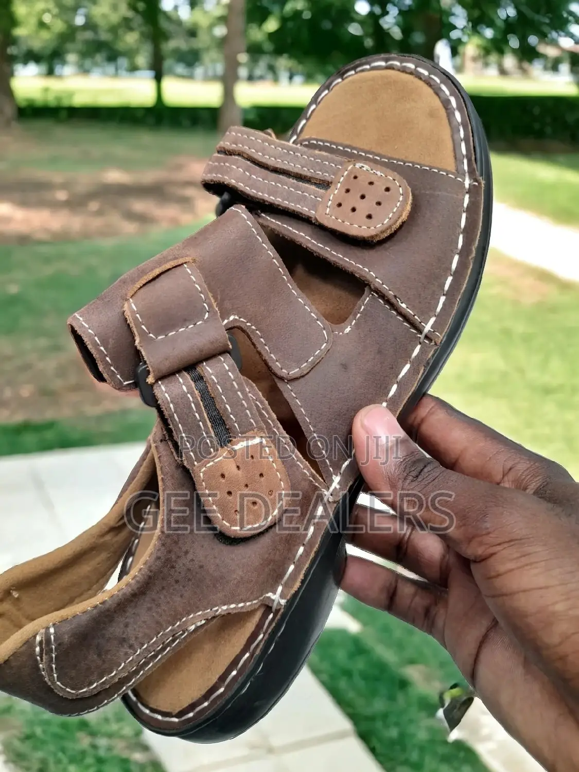 Brown Leather Open ,Open Shoes 40-45
