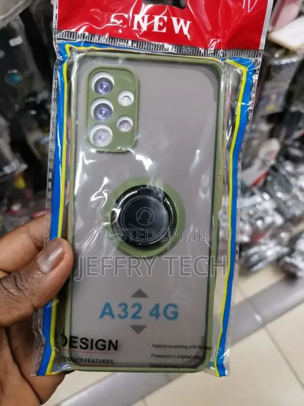 SAMSUNG Galaxy A32 Smoke Case With Ring Stand