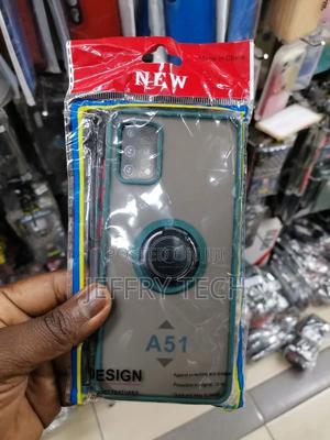 Samsung Galaxy A51 Smoke Case Magnetic Ring Stand) - Blue - thumbnail 2