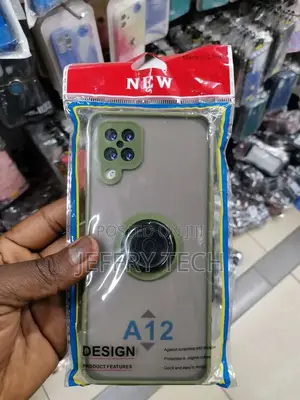Samsung Galaxy A12 Smoke Case With Ring Stand