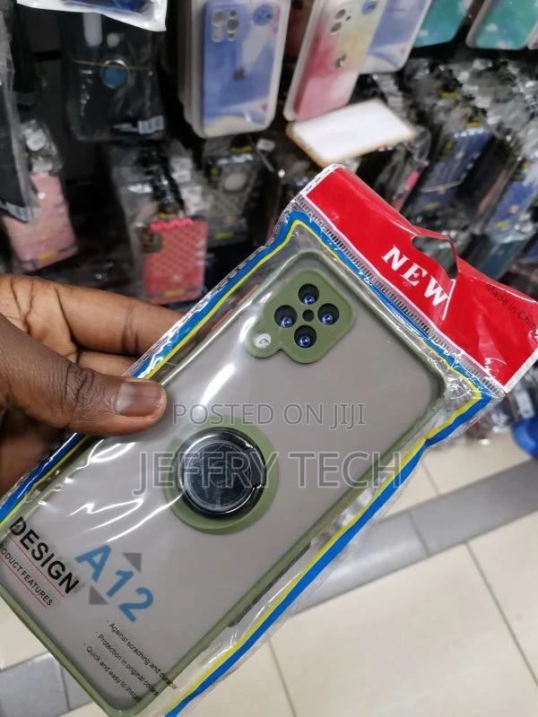 Samsung Galaxy A12 Smoke Case With Ring Stand - thumbnail 2