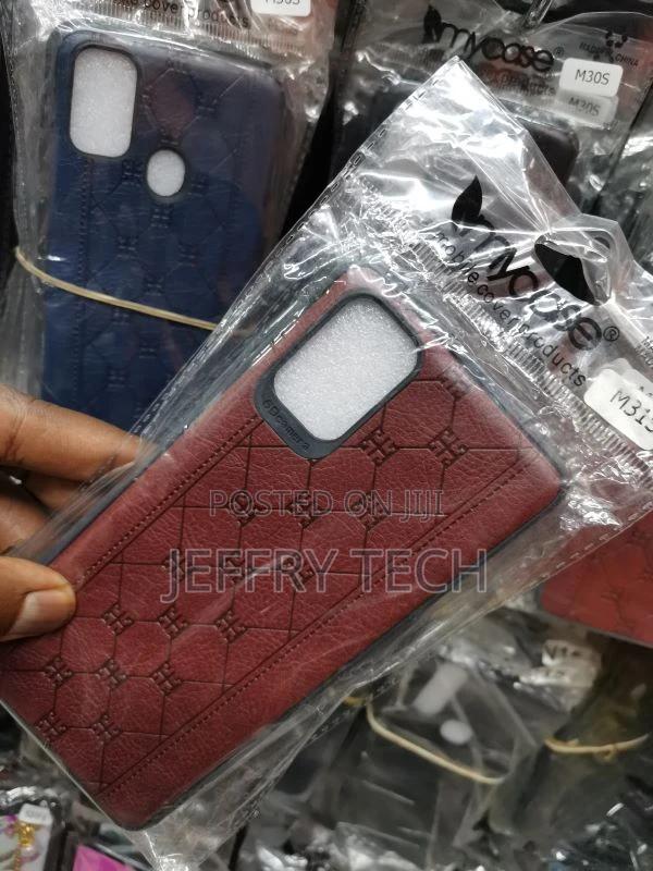Leather Brown Samsung Galaxy M31 S Back Case - thumbnail 2