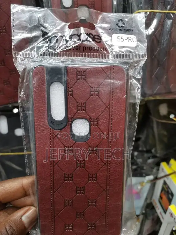 Infinix S5pro Suture Soft TPU Calfskin PU Leather Phone Back