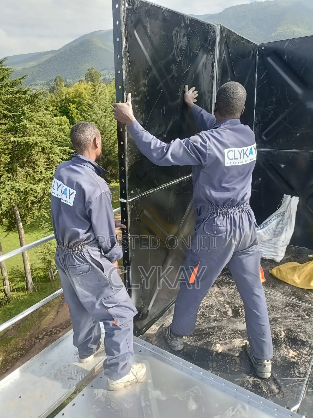 Pressed Steel Water Tank Installation