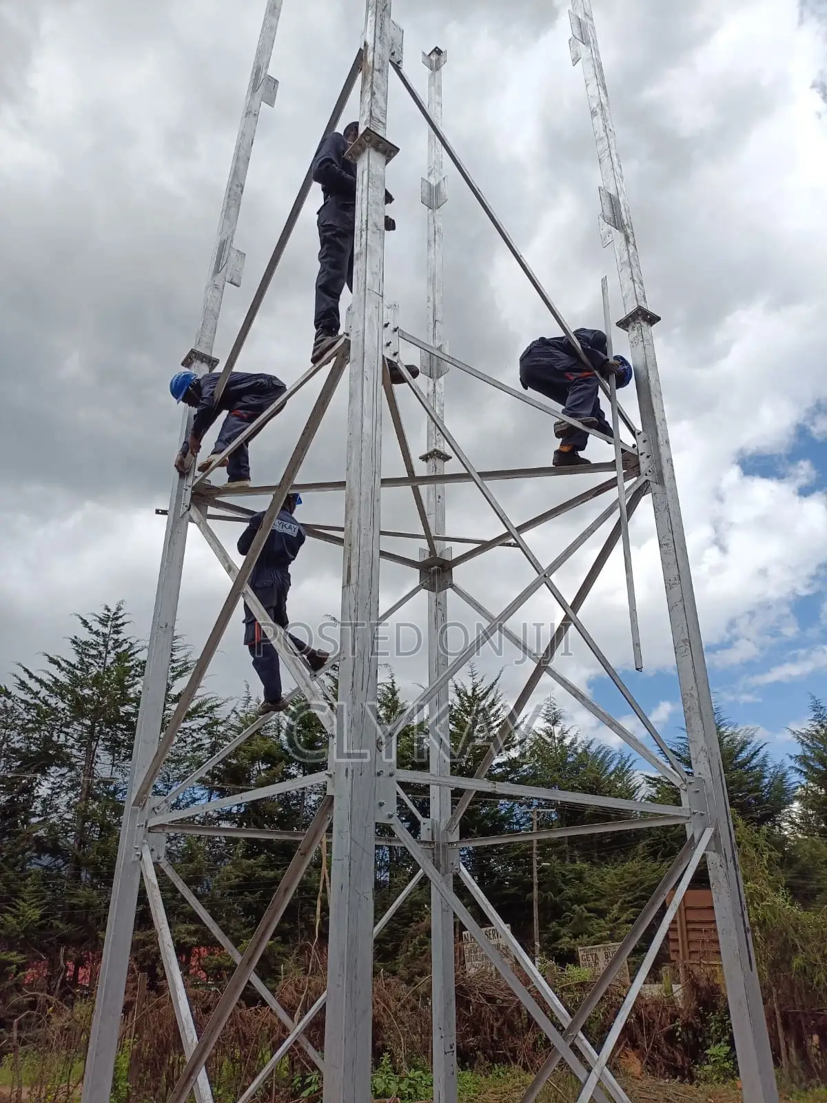 Galvanized Pressed Steel Tank and Steel Tower Fabricated