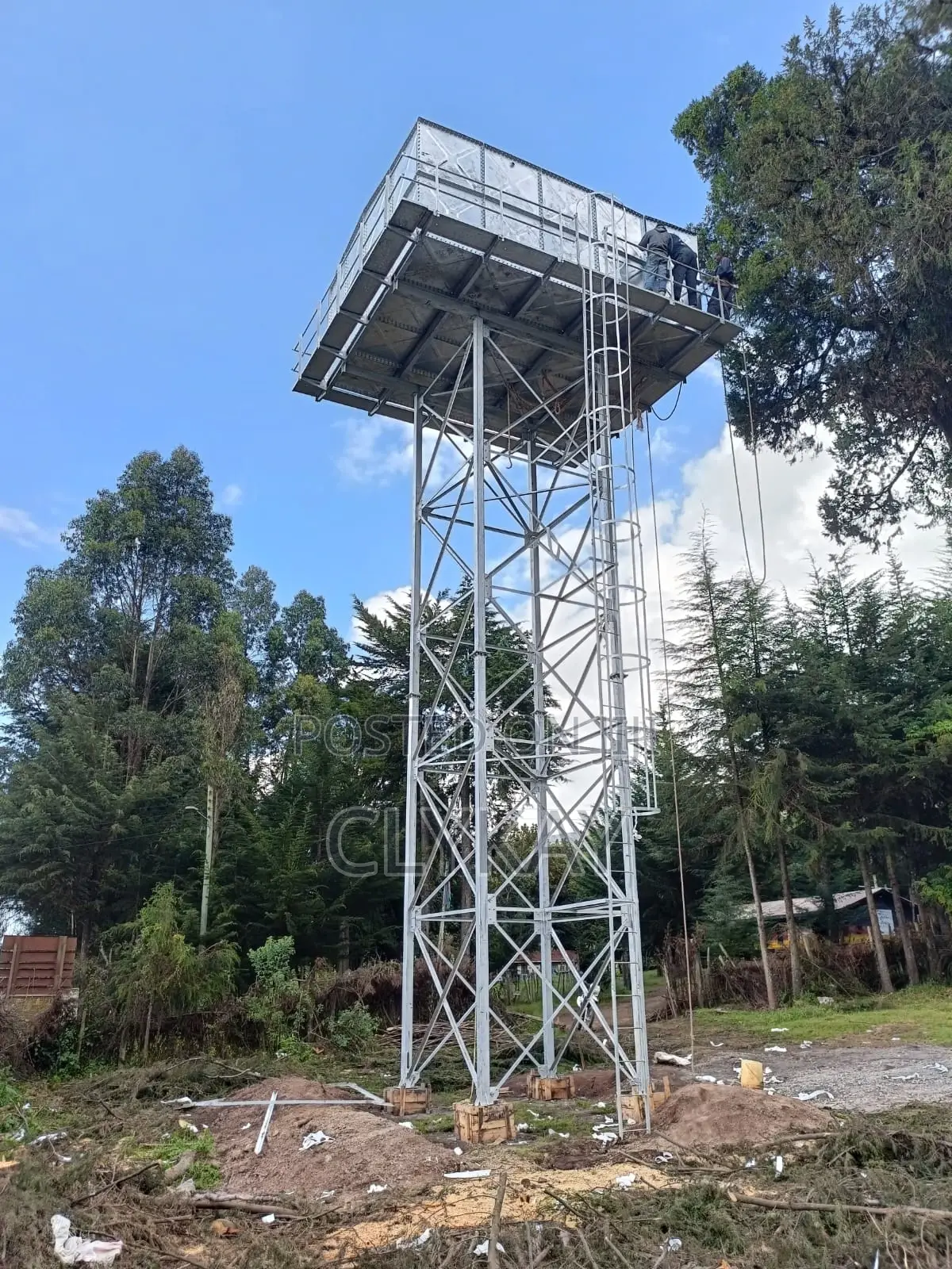 Galvanized Pressed Steel Tank and Steel Tower Fabricated