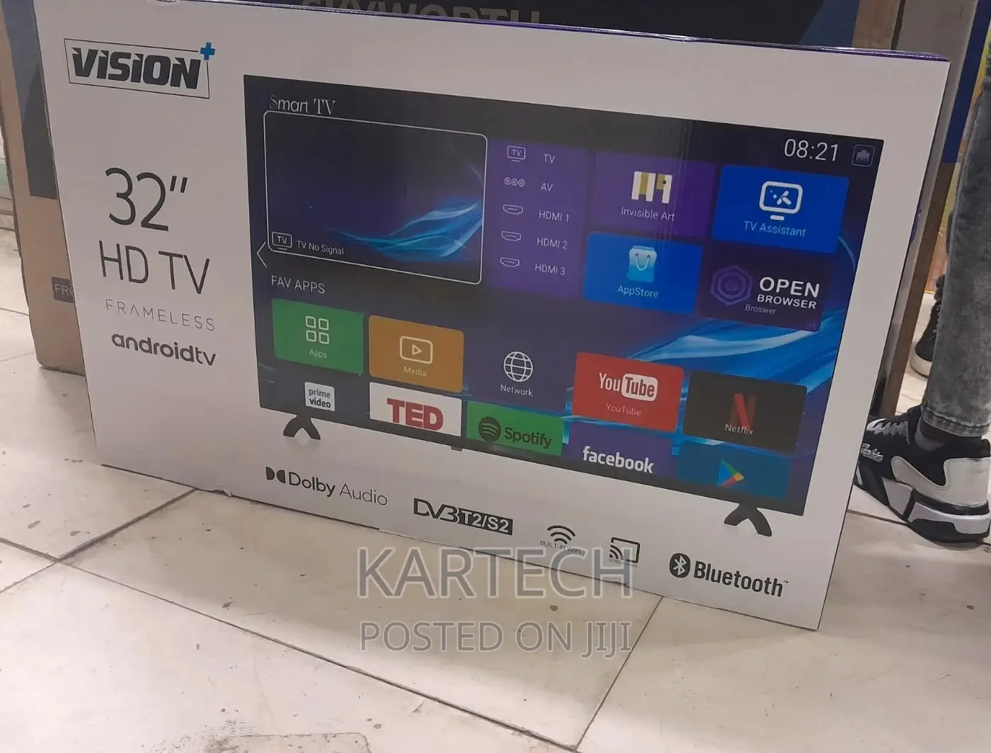 Vision 32." Inches Smart Android Frameless Tv.