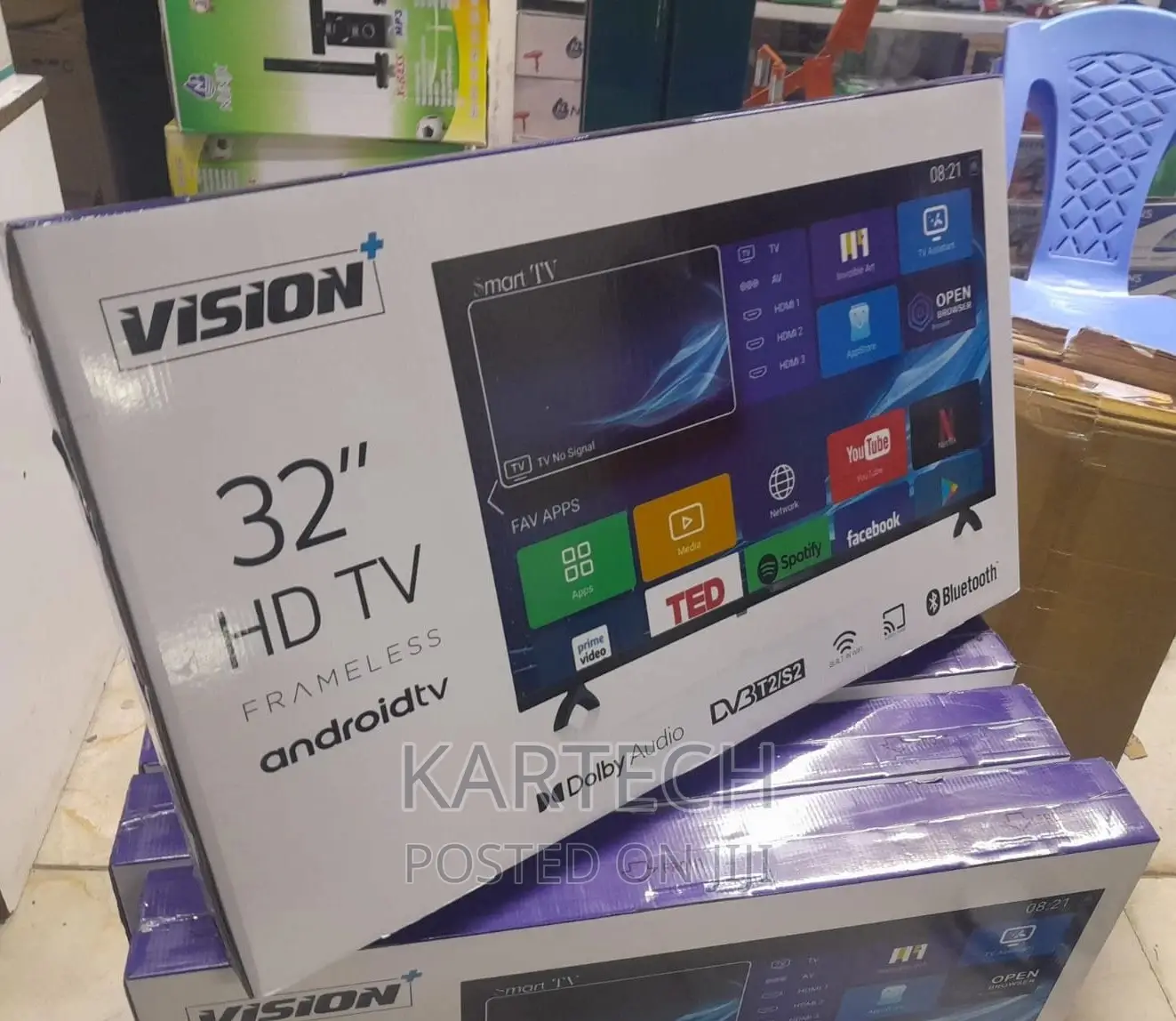 Vision 32." Inches Smart Android Frameless Tv.