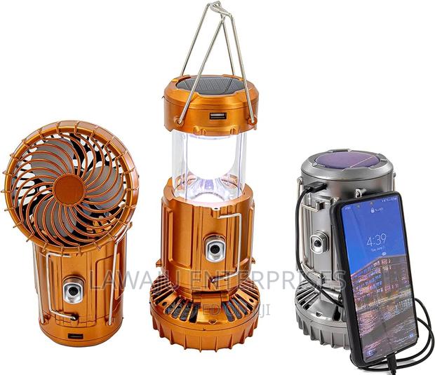 Rechargeable Camping Light With Fan - main view