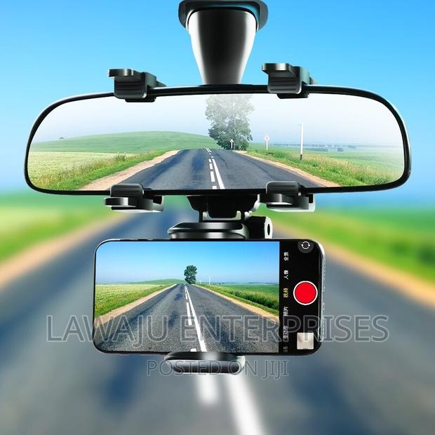 Car Phone Holder Auto Mount Rear View Mirror - thumbnail 3