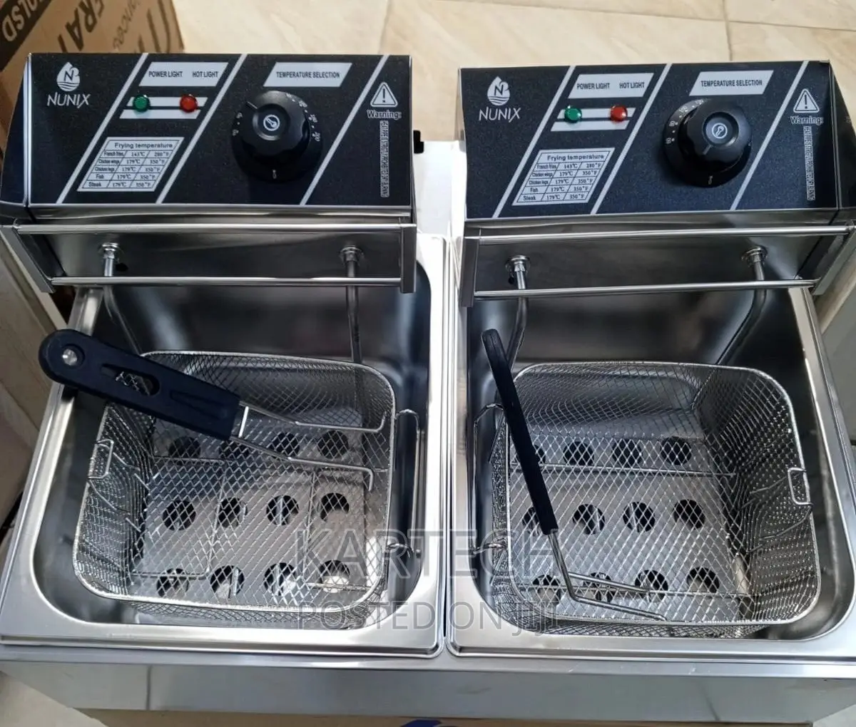 Nunix 6 L.+ 6 LTRS Double Deep Fryer