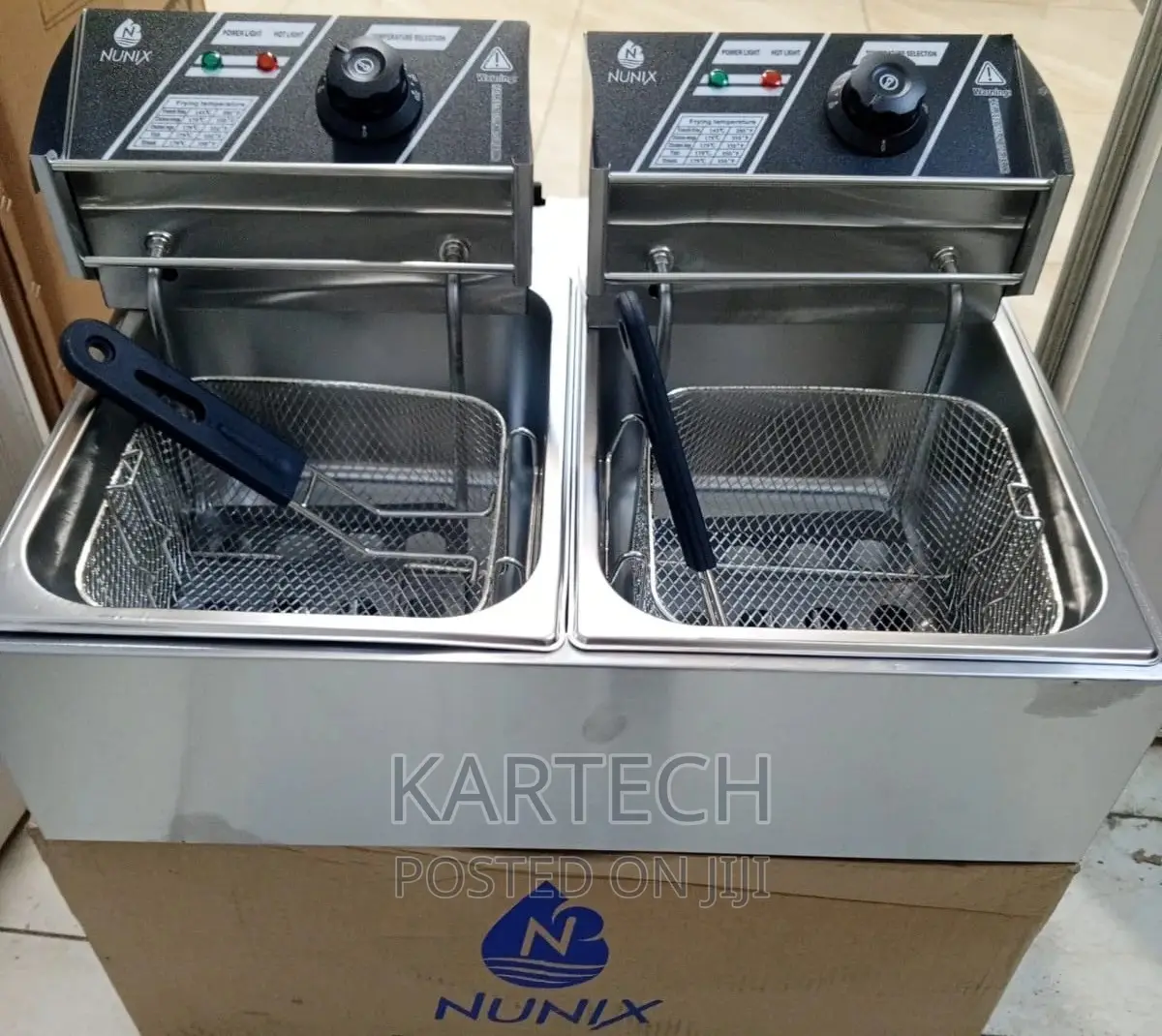 Nunix 6 Litres.+ 6 Litres. Double Deep Fryer