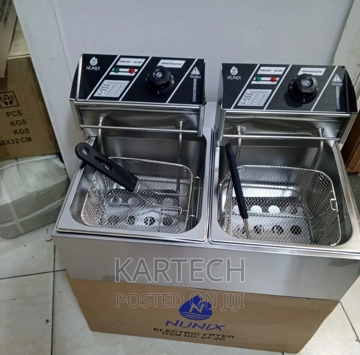 Nunix DF-6D Double Deep Fryer 6 Litres. + 6 Litres.