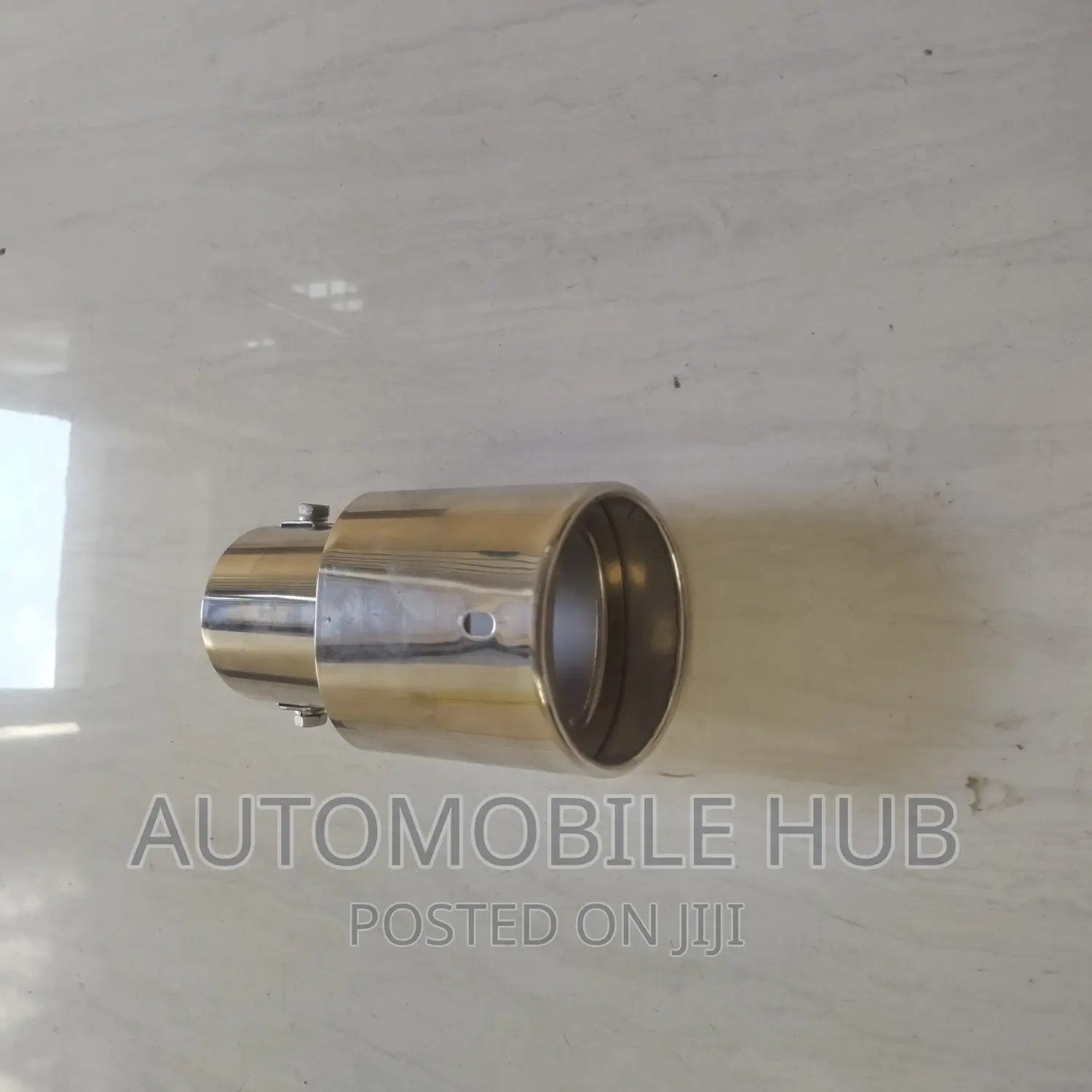 Car Universal Silver Muffler Tip Cojoined