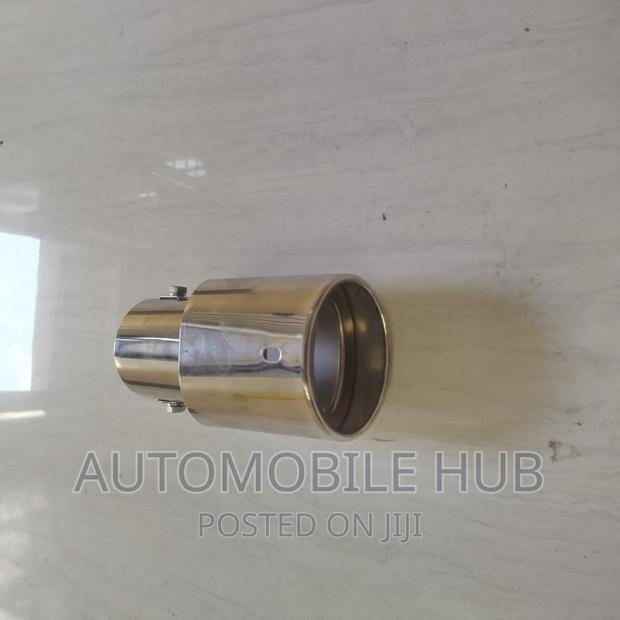 Car Universal Silver Muffler Tip Cojoined