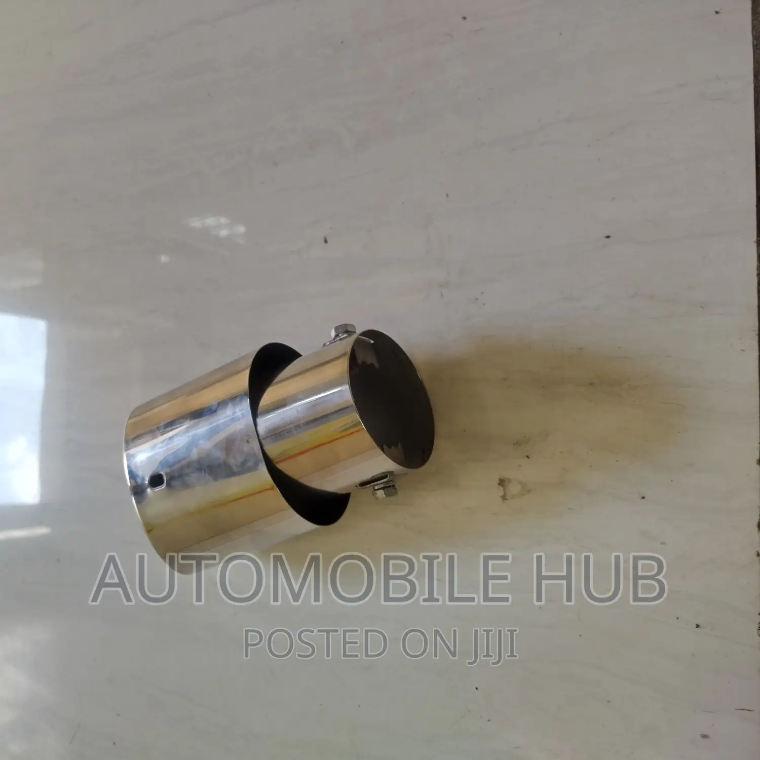 Car Universal Silver Muffler Tip Cojoined