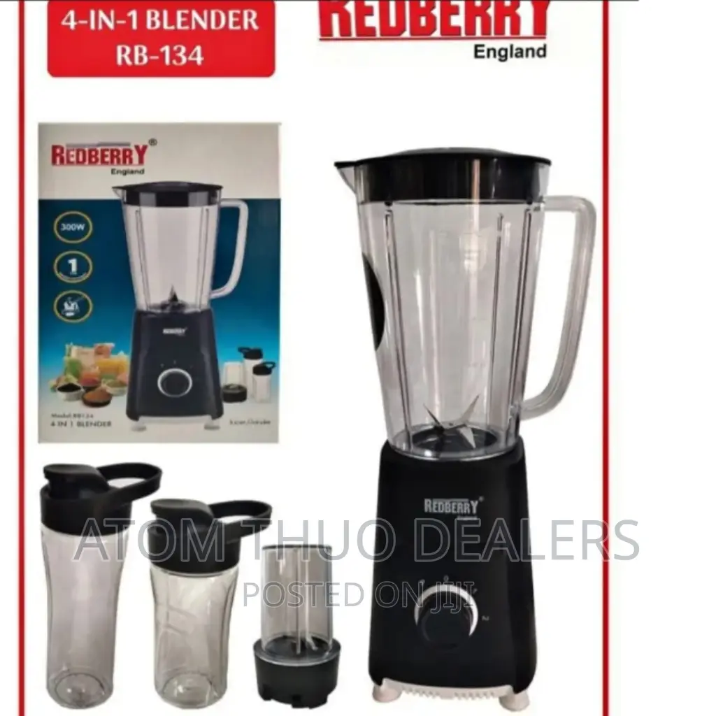Black Red Berry Blender 4 in 1 300w 