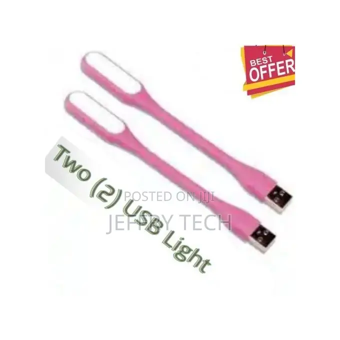 Two Flexible USB Led Lights for Computers Keyboard Power B