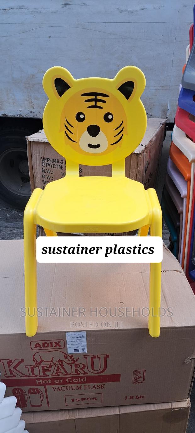 Yellow Kids Plastic Chairs - main view