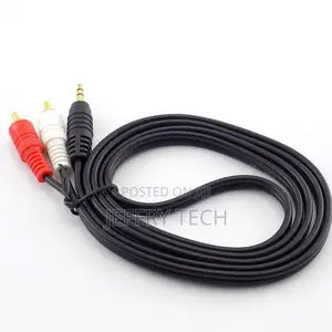 3.5mm Jack Male to 2 RCA Male AV Cord AUX Audio Cable 1.5/5/