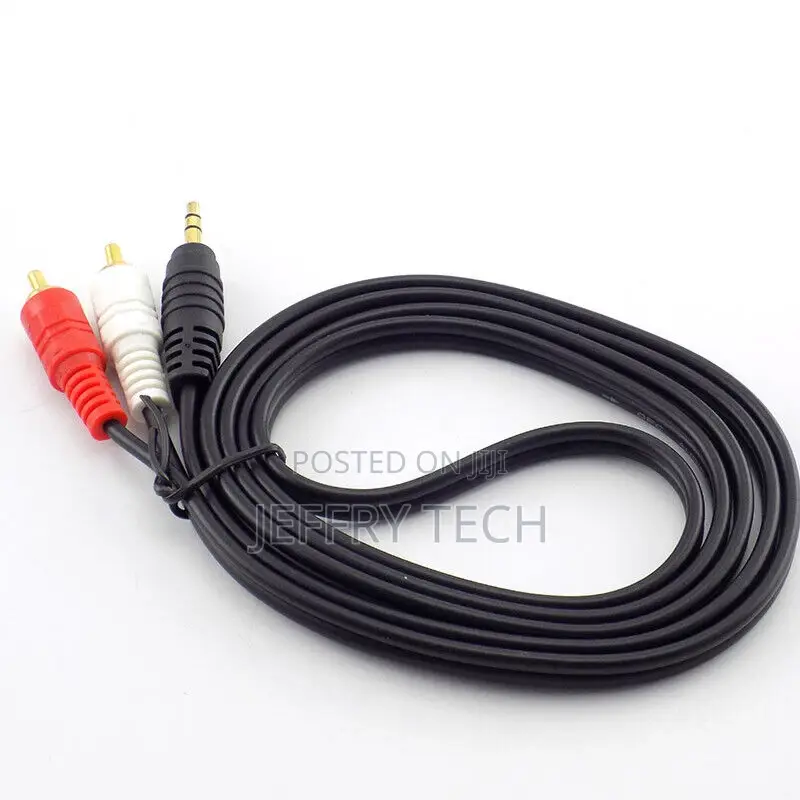 3.5mm Jack Male to 2 RCA Male AV Cord AUX Audio Cable 1.5/5/