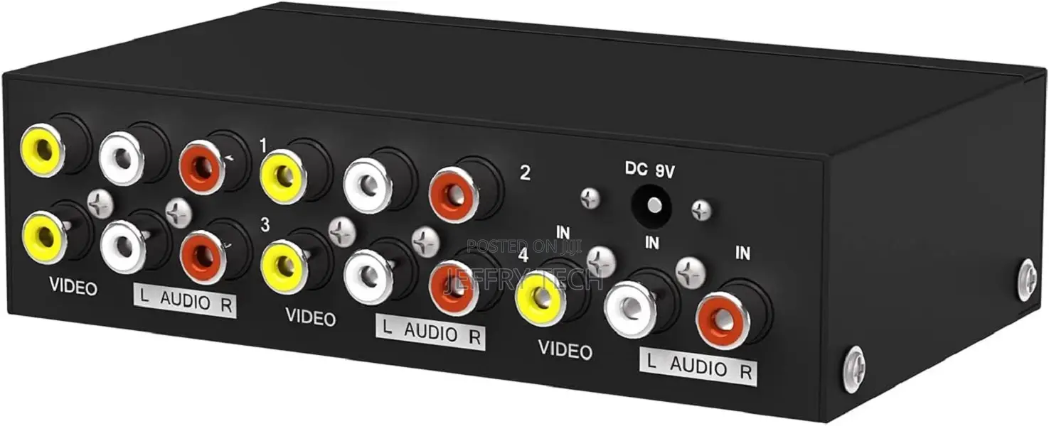 4 Way 3 RCA Splitter Composite Video Audio Distribution (1