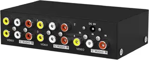4 Way 3 RCA Splitter Composite Video Audio Distribution (1