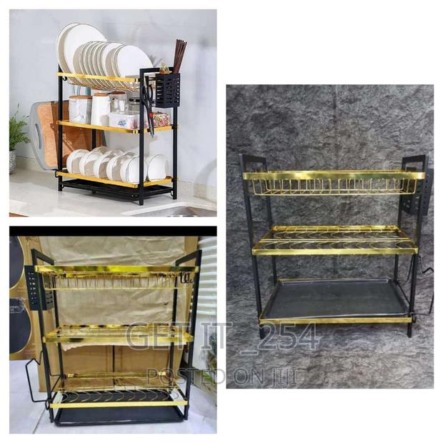 3*3 Tier Dish Rack With Cutlery Holder - main view