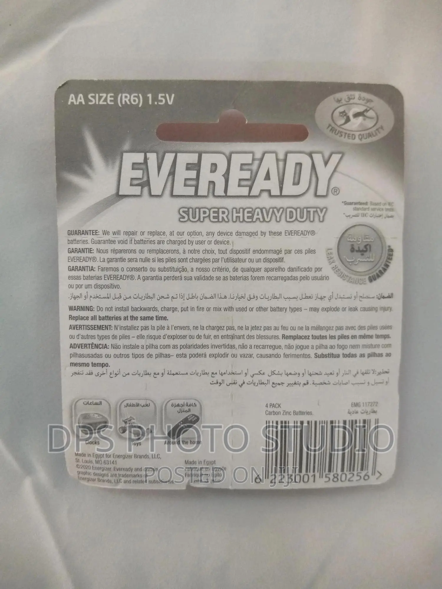 Eveready Super Heavy Duty AA Batteries 4pack