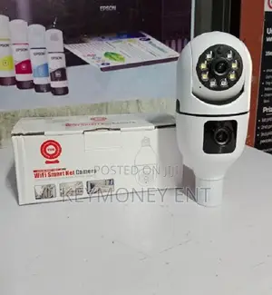 V380 Bulb Rotating Nanny Cam With Dual Lens Cam