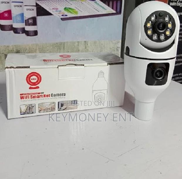 Smart Wifi Camera V380 Dual Lens. Nanny Cam, Bulb PTZ