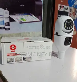 Rotating Bulb Wifi Smart Nanny Camera With Double Lens Cam