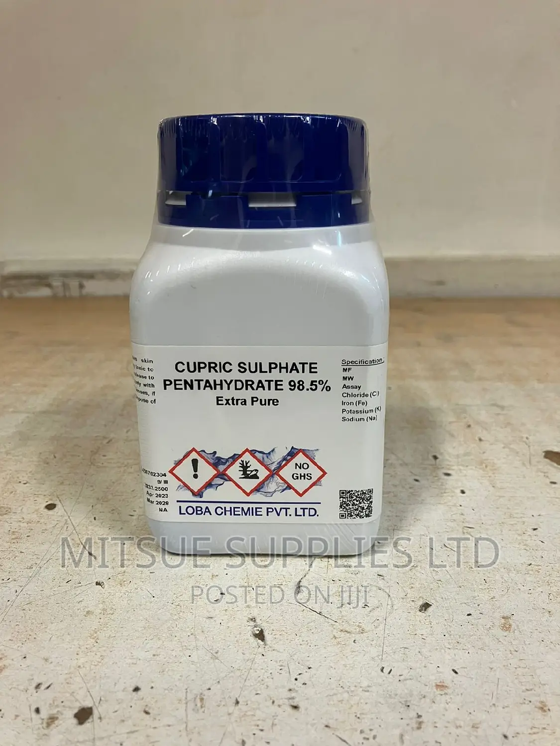 Cupric Sulphate Pentahydrate 500G Loba Chems