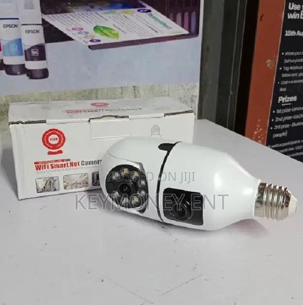 Affordable Nanny Bulb PTZ Wifi Net Camera, Dual Lens Cam