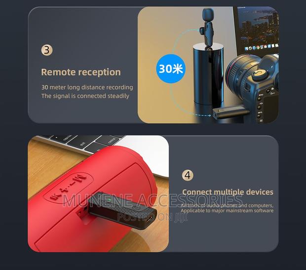 Pro 3.5MM Pro Wireless Lavalier SINGLE Microphone CAMERA. - thumbnail 3