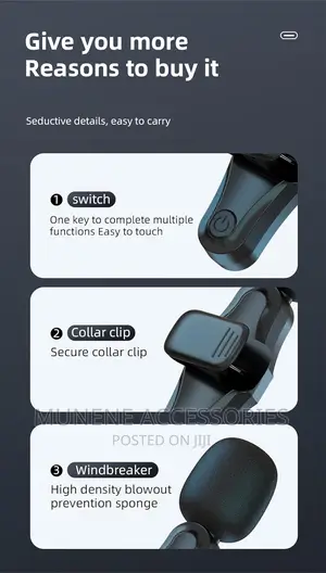 Pro 3.5MM Pro Wireless Lavalier SINGLE Microphone CAMERA.