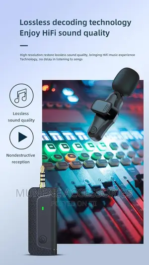 Pro 3.5MM Pro Wireless Lavalier SINGLE Microphone CAMERA.