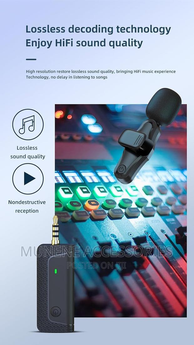 Pro 3.5MM Pro Wireless Lavalier SINGLE Microphone CAMERA. - thumbnail 5
