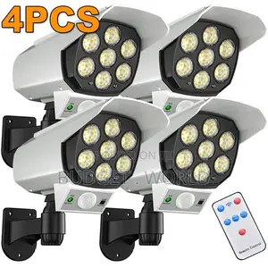 Solar Power Fake Dummy Security Camera 77 Led- 4pcs