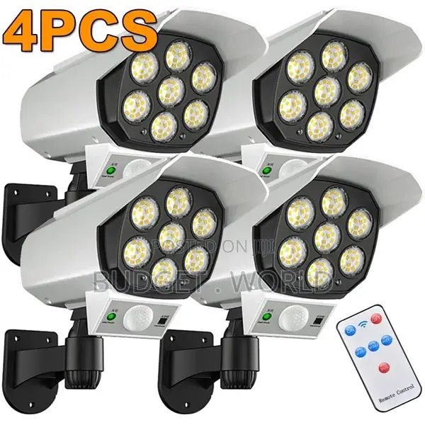 Solar Power Fake Dummy Security Camera 77 Led- 4pcs