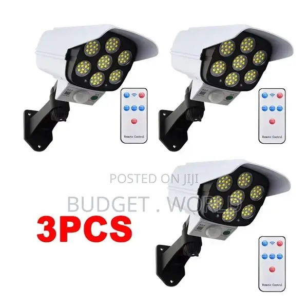 3pcs Solar Powered Dummy Security Camera Fake Surveillance