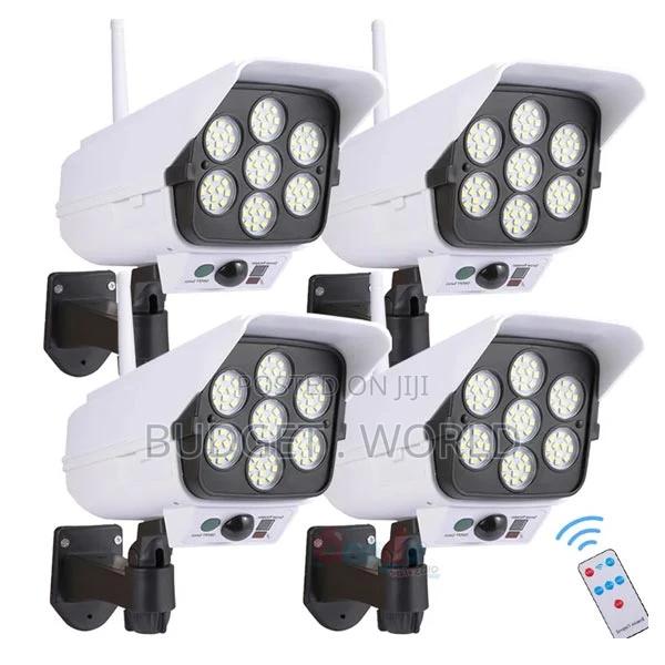 Solar Powered Dummy Security Camera Fake CCTV -4 PCS
