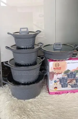 Bosch Cookware Set 10pcs Heavy Nonstick Granite Cookware Set