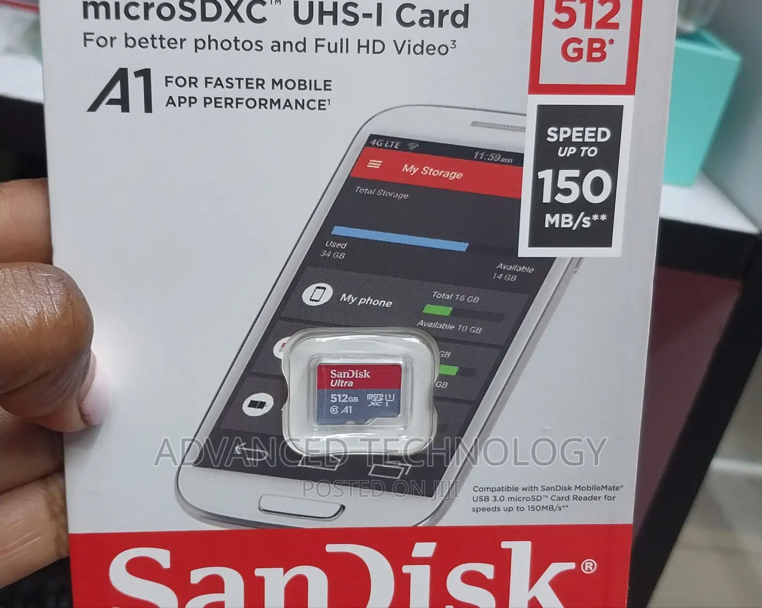 Micro Sd 512gb C-10 Ultra 150mbs