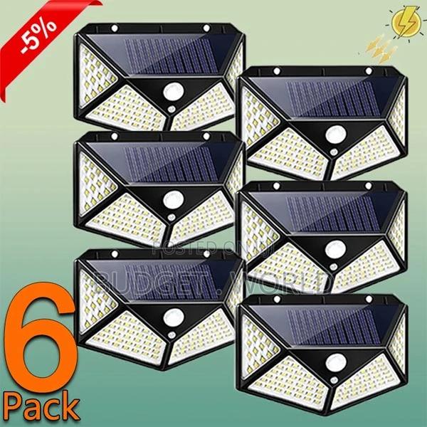6pcs- 100 Led Outdoor Solar Powered Light With Motion Sensor - main view