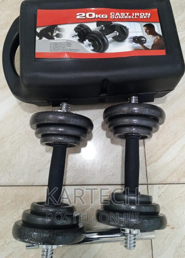 20kg Cast Iron Dumbbell Set - main view