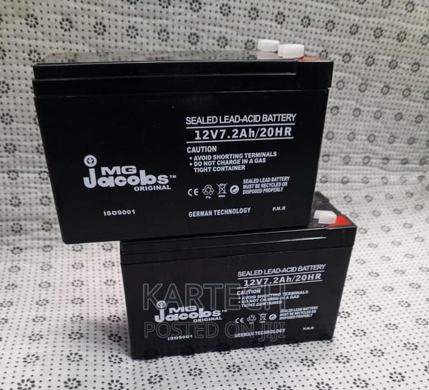 MG Jacobs 12V 7.2ah 20H Sealed Lead Acid MF Battery
