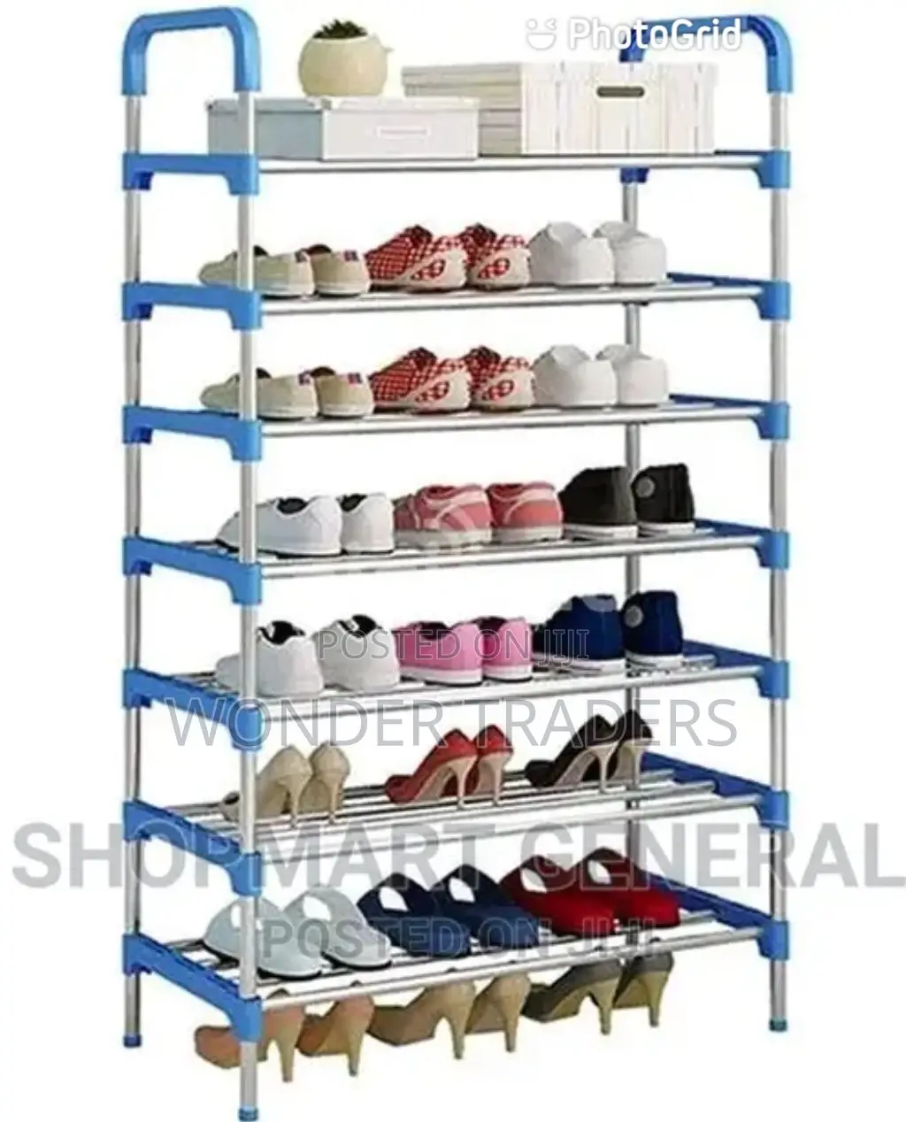 7 Layers Stainless Steel Executive Shoes Rack